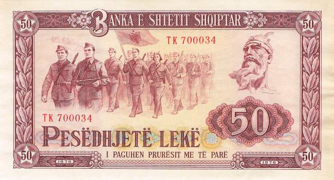 Albanien 50 Leke 1976 p45b